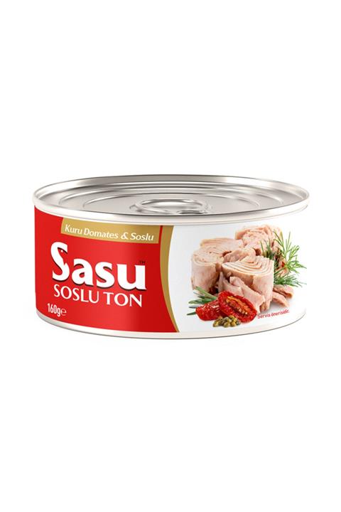 SASU SOSLUTON Sasu Kuru Domatesli & Soslu Ton Balığı 6x160g Bütün Dilim