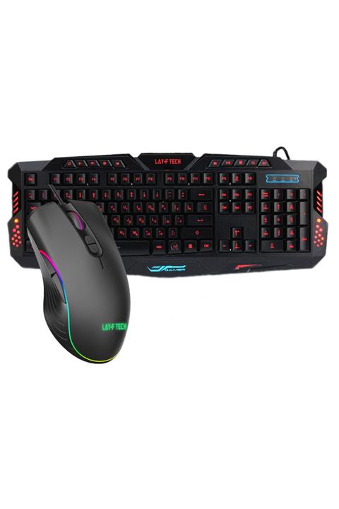 layftech J30-a867 Gaming Klavye Mouse Set,rgb 6400 Dpı Oyuncu Klavye Mouse Set