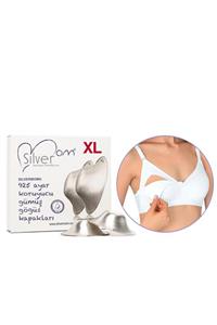 SILVERMOM® Emzirme Sütyeni+ Xl Gümüş Göğüs Ucu Koruyucu Kapakları