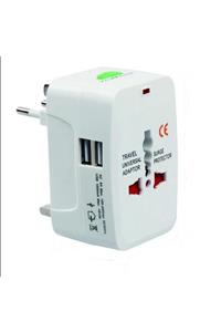 DNR Bilişim Evrensel Priz-fiş Çevirici Seyahat Adaptörü 2 Usb - Universal Travel Adapter