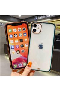 mooodcase Iphone 11 Premium Electrolize Silikonlu Haki Telefon Kılıfı