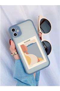 mooodcase Iphone 12 Uyumlu Füme Kamera Lens Korumalı Palermo Desenli Lüx Telefon Kılıfı