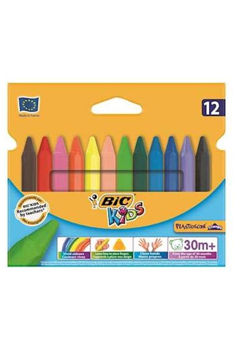 Bic Jumbo Üçgen Mum Boya 12 Renk 8297732
