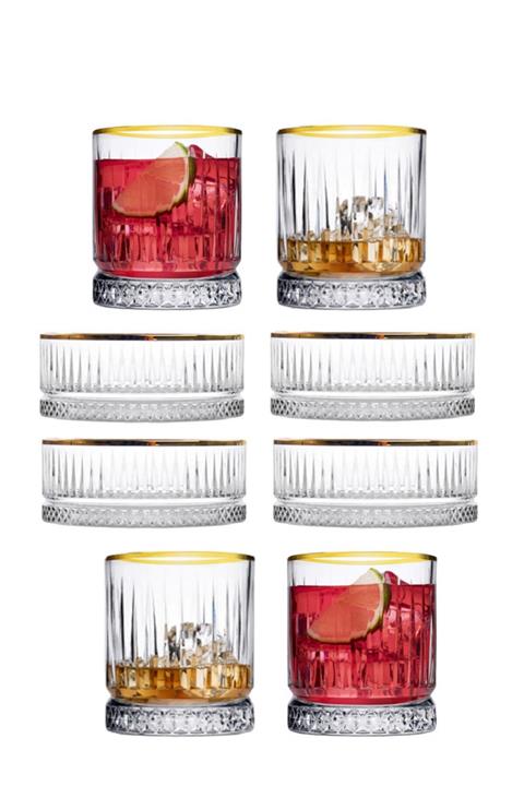 Paşabahçe Elysia Altın Yaldızlı 8 Parça Set