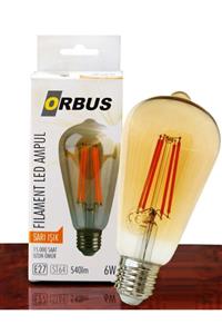 ORBUS St6w Led Rustik Flament Ampul 10'lu Shrink