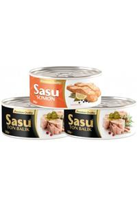 SASU SOSLUTON Zeytinyağlı Ton 2x160 Gr , Somon 1x160 Gr