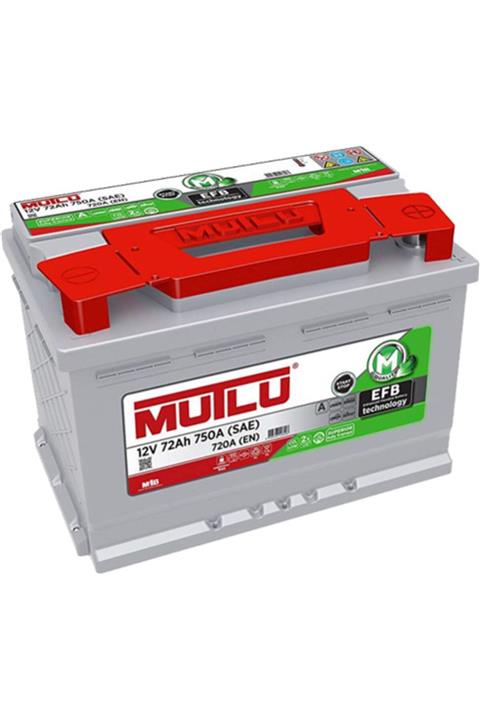 Mutlu Akü 12v 72 Ah Efb (start Stop) 2020 Üretim