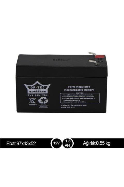 ORTEC Ortec 12V 1.3Ah Akü Bakımsız Kuru Akü