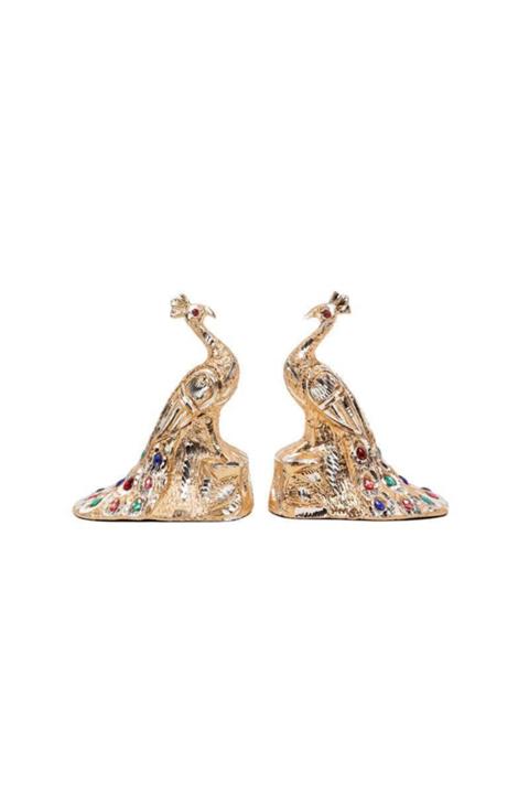 Berrinstore Tavuz Kuşu 2'li Set Biblo Dekoratif Ev Ofis Hediyelik