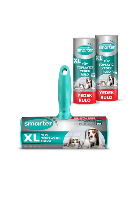 SMARTER Xl Tüy Toplayıcı Rulo + 2 Yedek Rulo Kedi Köpek
