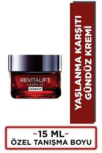 L'Oreal Paris Revitalift Lazer X3 Yoğun Yaşlanma Karşıtı Gündüz Bakım Kremi- Tanışma Boyu 15 ml