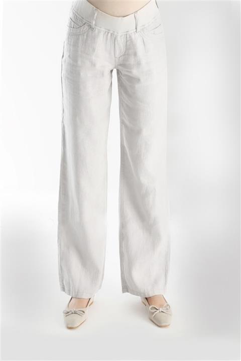 Gaiamom Kadın Beyaz Keten Hamile Pantolon