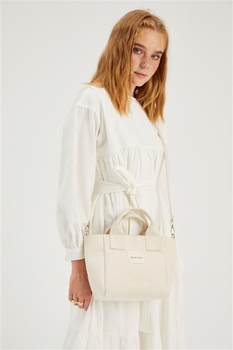 Manuka Mını Kanvas Çanta Naturel