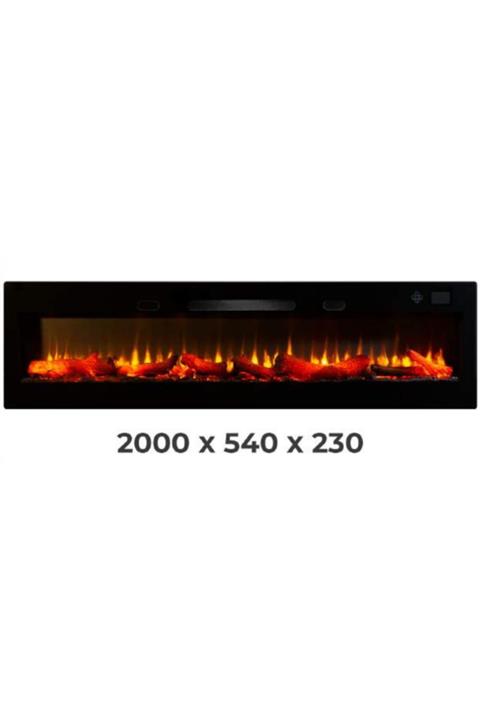 beyaz şömine Elektrikli Şömine