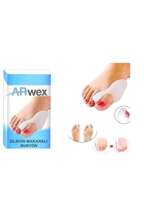 ARWEX Silikon Makaralı Bunion Kemik Koruyucu 2li Set Baş Parmak Kemik Çıkıntısı Önleyici