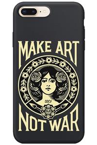 KVK PRİVACY Iphone 8 Plus Lansman Make Art Not War Desenli Telefon Kılıfı