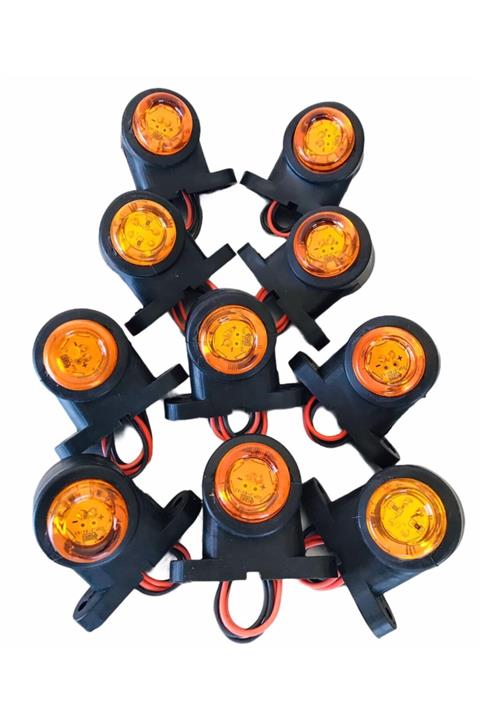 NETOTOMARKET 12 Ledli Mini Takoz Lamba Sarı-kırmızı