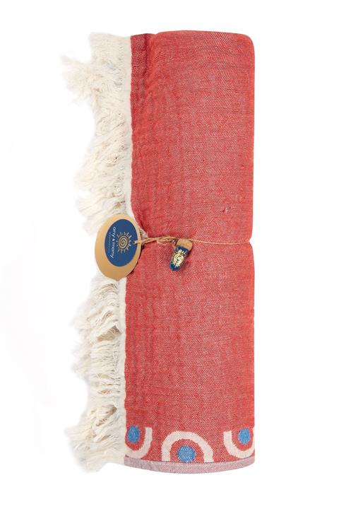 Any & Many Oeko-tex %100 Pamuk Müslin Unisex Peştemal & Deniz Havlusu & Spa Çift Taraflı- Göz Desen