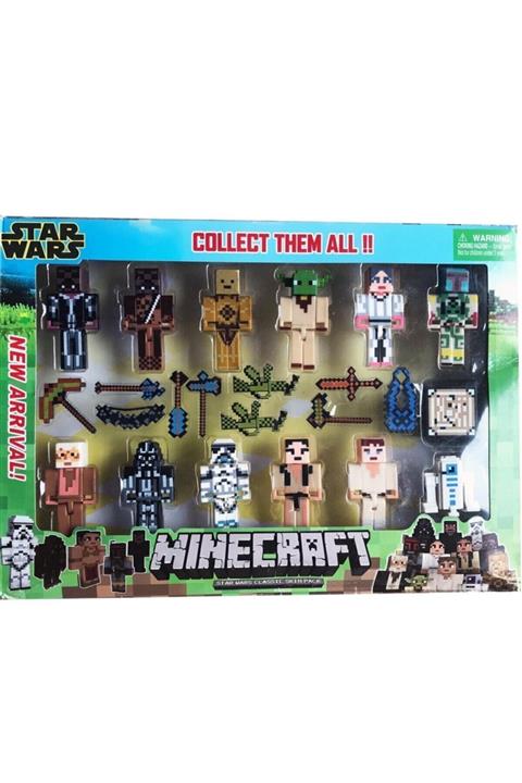 MINECRAFT Star Wars 23 Parça Aksesuarlı Yeni Serisi 7 Cm Set Oyuncak Evimon