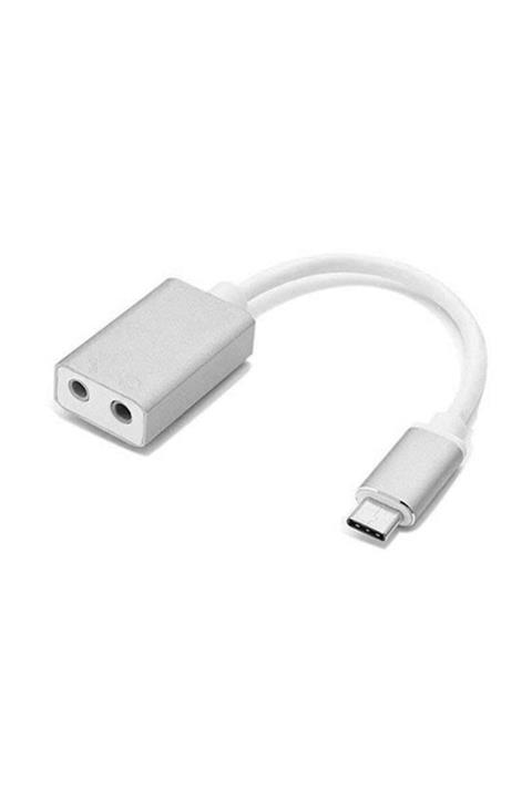 SLINK SL-USB-C80 USB 3.1 10cm kablolu 2*3.5mm Type-C to Audio Çevirici