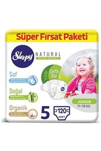 Sleepy Natural Bebek Bezi 5 Numara Junior Süper Fırsat Paketi 120 Adet