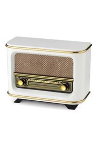 Turink Nostaljik Ahşap Radyo Istanbul Modeli + Adaptör + Pil