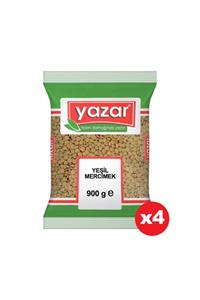 YAZAR Yeşil Mercimek 900 Gr. X 4 Adet