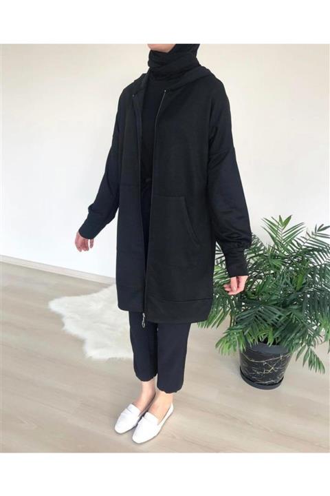 Melodi Giyim Kapüşonlu Hırka