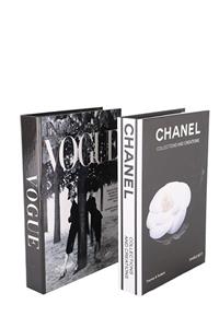 notiyatro Chanel Ve Vogue Dekoratif Kitap Kutusu Set 2'li