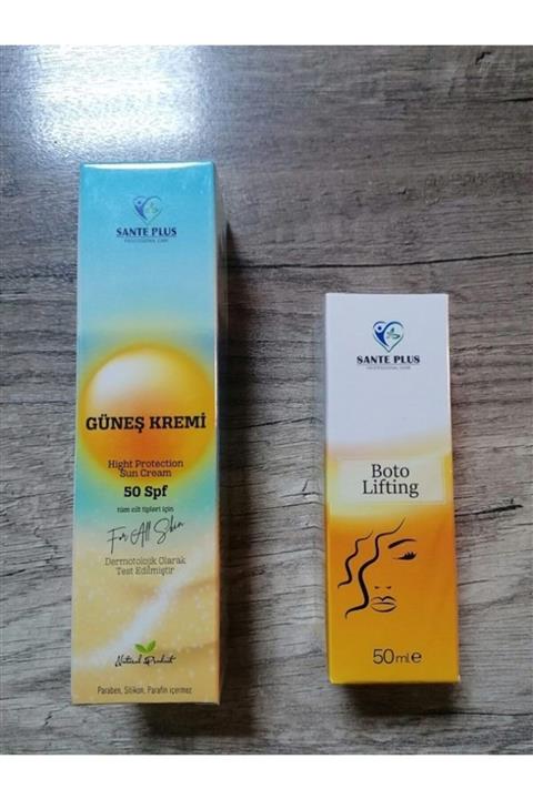 SantePlus Sante Plus Botolifting Kırışıklık Kremi 50 ml + Güneş Kremi 50 Spf 125 Ml (2 Li Kofre )