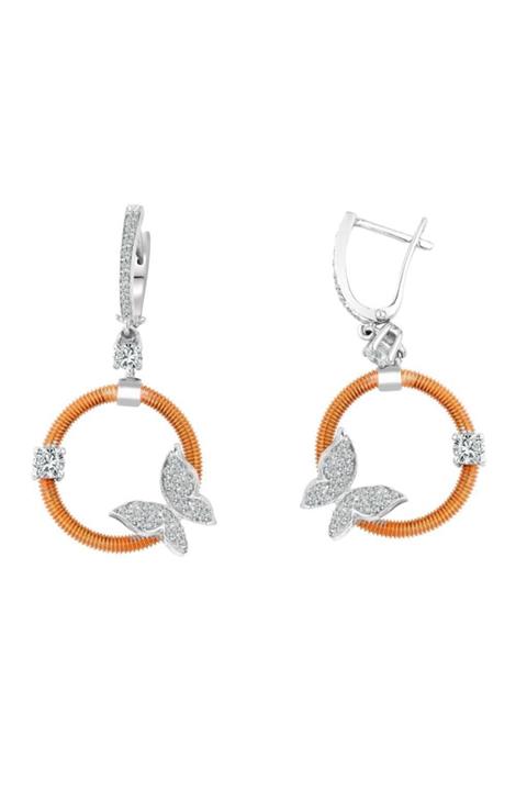 Iryum 0.82 Karat Pırlanta Kelebek Küpe Pkp046