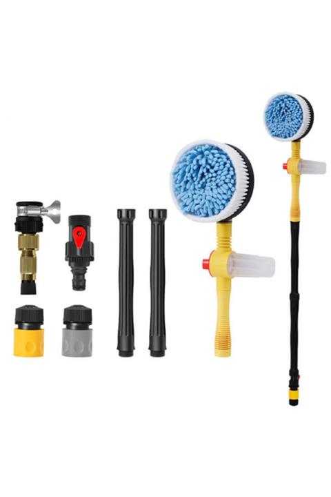 SUNTECNO Otomatik Dönen Araç Yıkama Fırçası Mikrofiber Araba Yıkama Paspas Sabunluk Set