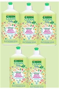 Green Clean Baby Organik Portakal Yağlı Bitkisel Emzik Biberon Temizleyici (500 Ml) - 5'li Set Depo-e