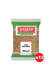 YAZAR Yeşil Mercimek 900 Gr. X 12 Adet