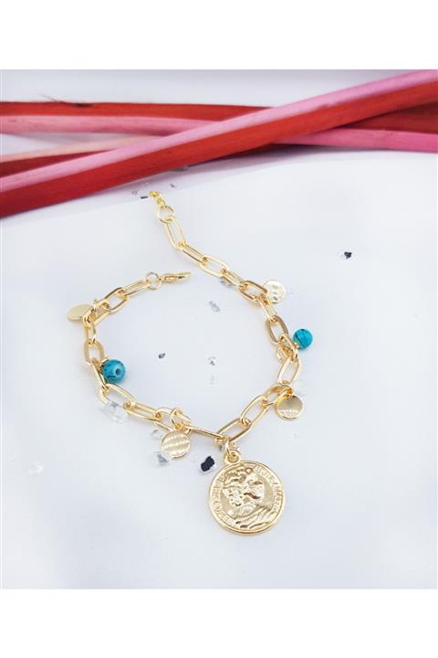 Lavia Aksesuar Kadın Gold Elizabeth Zincir Halhal