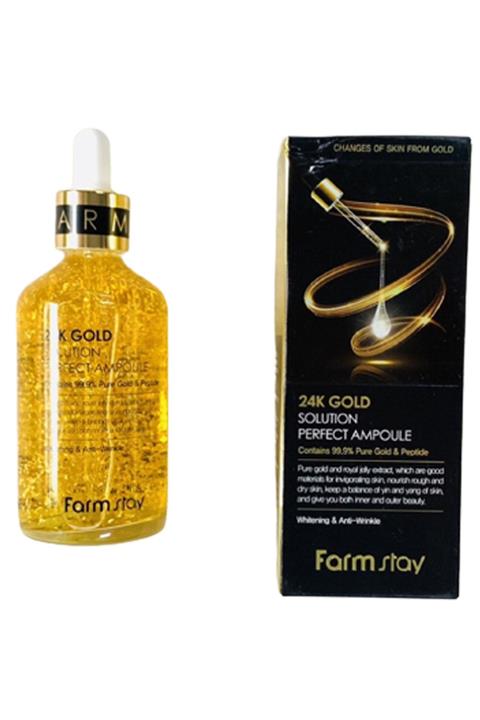 Farmstay Unıversal Marketıng 24k Altın Içerikli Parlatıcı Ve Kırışıklık Giderici Ciltbakım Solüsyonu 100 ml
