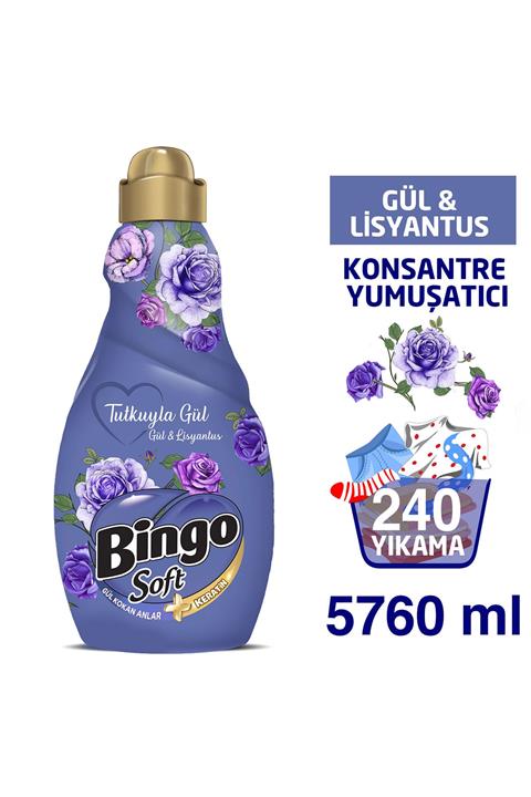 Bingo Konsantre Yumuşatıcı 1440 Ml Tutkuyla Gül 4'lü Ekonomi Paketi