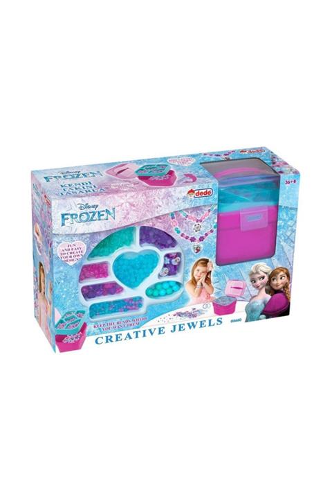 Dede Oyuncak Sepetli Takı Boncuk Seti Çocuk Eğitici Aktivite Oyuncak Seti Tasarım Frozen