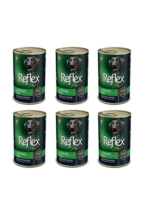 Reflex Plus Gravy Sos İçinde Tavuklu Parça Etli Köpek Konservesi 400 Gr 6'LI SET
