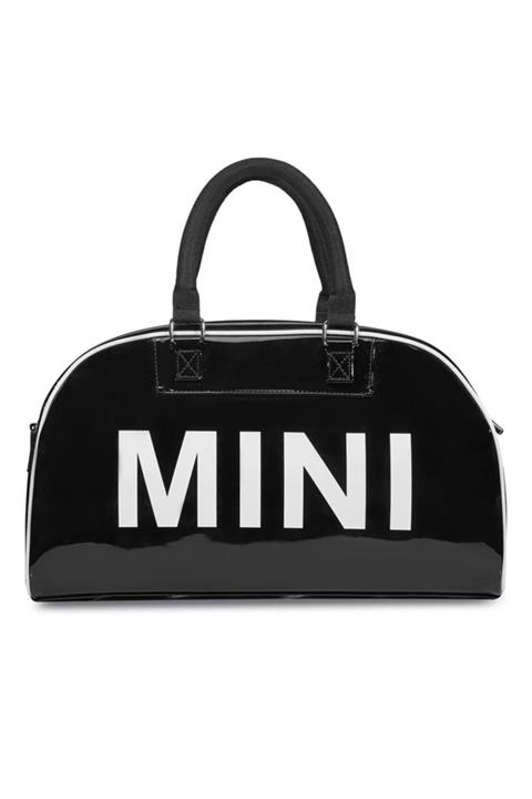 RoseTR Mini Cooper Siyah Rugan Deri Çanta Valiz Mını Çanta Seyahat Çantası