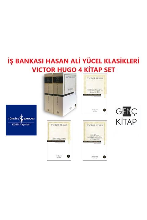 İş Bankası Kültür Yayınları Iş Bankası Vıctor Hugo 4 Kitap Set Hasan Ali Yücel Klasikleri Sefiller-notre Dame'ın Kamburu