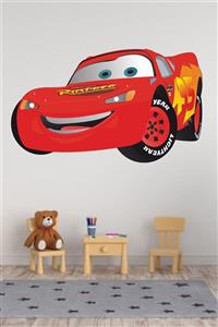 Sepet Yıldızı Şimşek Mcqueen Çocuk Odası Duvar Sticker 60x35 Cm