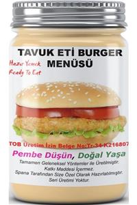 SPANA Steak House Gurme Ev Yapımı Katkısız Tavuk Eti Burger Menüsü 330gr