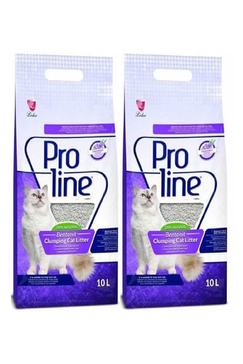 Pro Line Lavanta Kokulu Bentonit Kedi Kumu 10 Lt X 2 Adet