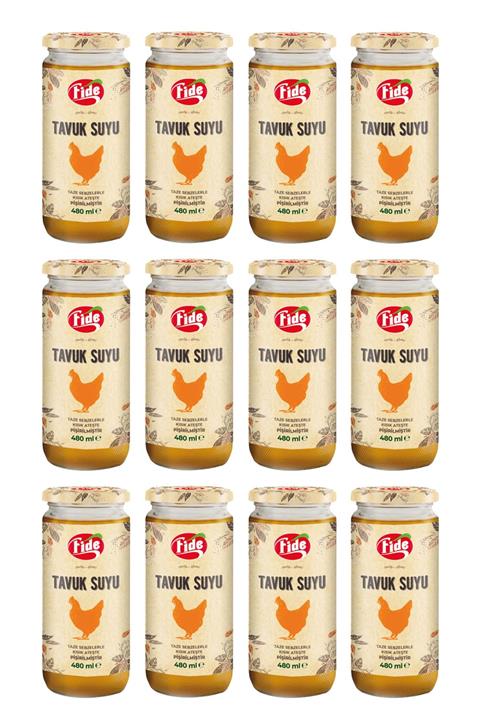 FİDE Tavuk Suyu 12 Adet X 480 ml