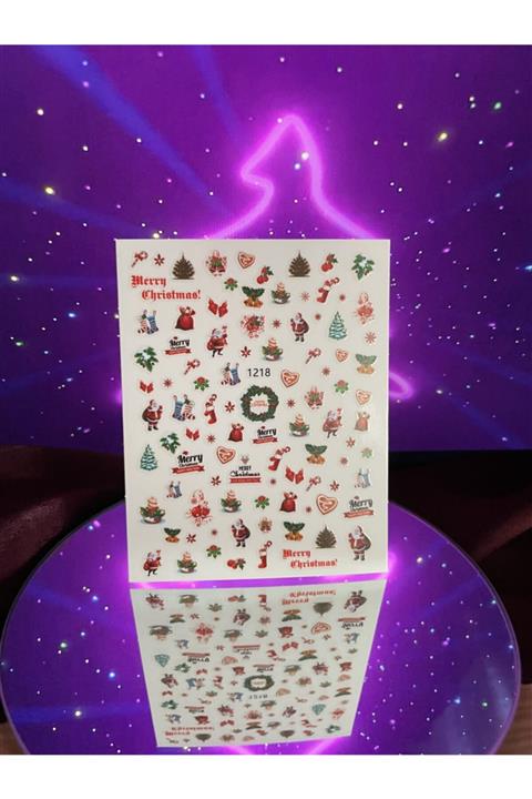 Joyful Nail Stickers / Noel Baba Yılbaşı Temalı Tırnak Dövmeleri Tırnak Stickerları