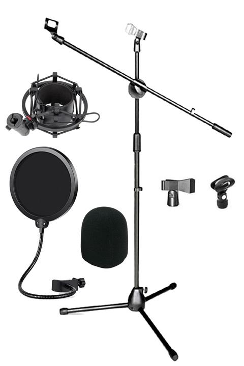 Lastvoice Ms06shx Kaliteli Mikrofon Standı Sehpası Seti (STAND POP FİLTRE SHOCK MOUNT SÜNGER)
