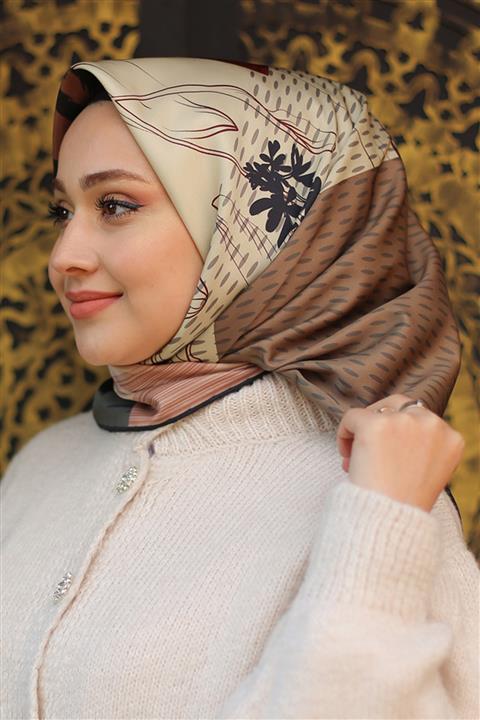 Ma'Polien Kadın Haki-Taba Twill Eşarp