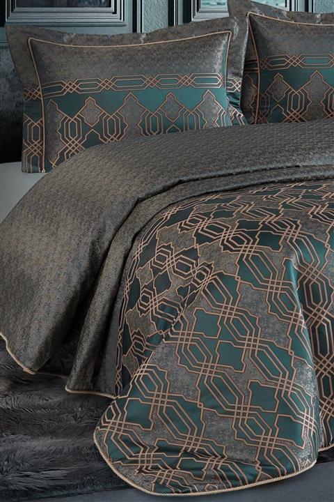 Nazik Home Jakar Desenli Leke Tutmaz Vienza Yatak Örtüsü