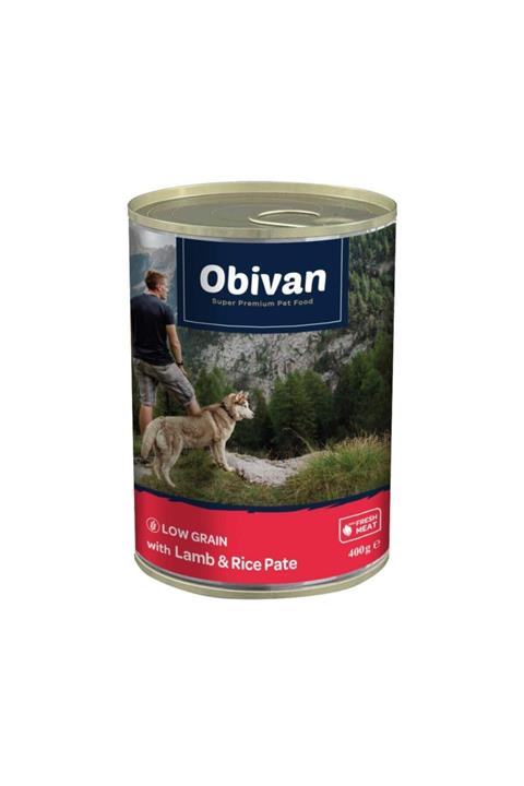 obivan Obv Düşük Tahıllı Kuzu Etli Pirinçli Yetişkin Köpek Yaş Maması Konservesi 400 Gr 12 Adet